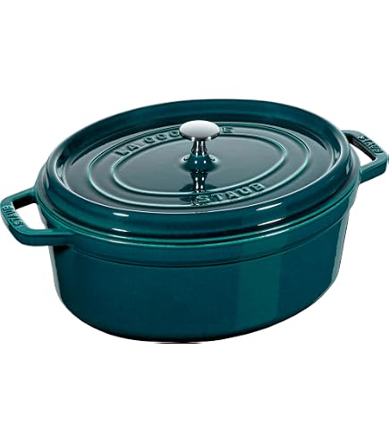 Amazon.com: STAUB 1003842 Cast Iron Roaster/Cocotte, Oval 33 cm